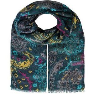 FRAAS Women's Paisley Pop Scarf - Petrol